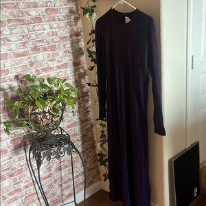 Adrienne Vittadini Deep Purple Long Sleeve Dress